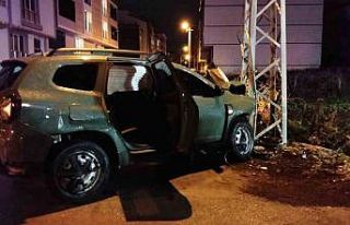 Bafra’da trafik kazası kamerada: 1 yaralı