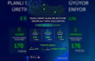 Bakan Kacır: "3 yeni Organize Sanayi Bölgemiz...