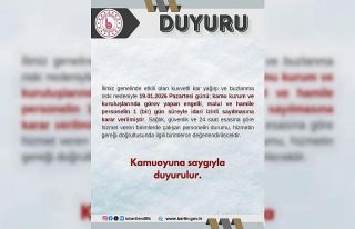 Bartın’da kamu çalışanlarına kar tatili