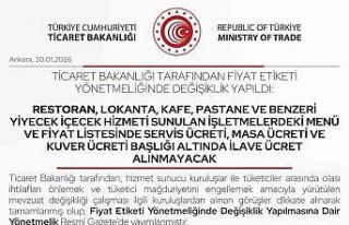 Bartın’da restoran ve kafelere ilave ücret uyarısı