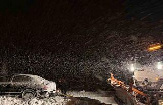 Başkale’de yoldan çıkan otomobil kara saplandı