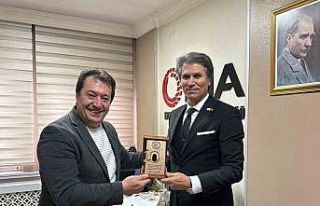 Başkan Şebin’den, İHA Bölge Müdürü Türkez’e...