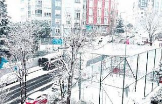 Beşiktaş karla kaplandı