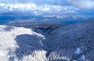 Beyaz, mavi ve yeşil birleşti: Eşsiz manzara mest...