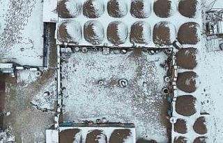 Beyazla tarihin buluşması eşsiz manzara oluşturdu