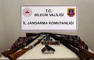Bilecik’te çok sayıda silah ve fişek ele geçirildi