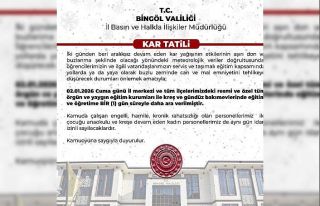 Bingöl’de eğiteme 1 gün ara verildi