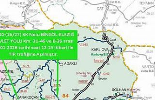 Bingöl’ün çevre illere tır trafiği açıldı