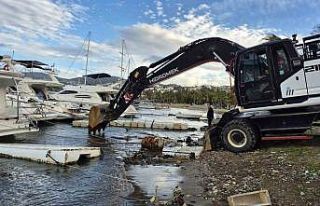 Bodrum’da 100 tekne koydan kaldırıldı