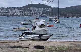 Bodrum’da fırtına etkili oluyor