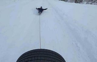 Bu da Rizeli gençlerin kar eğlencesi