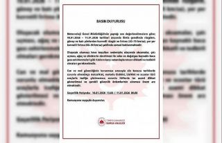Bursa Valiliği’nden peş peşe uyarılar