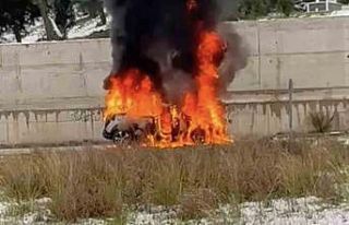 Bursa’da otomobil alev topuna döndü