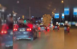 Bursa’da tehlikeli taşımacılık kamerada