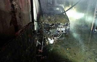 Çan’da çıkan yangında 1 otomobil ve 1 motosiklet...