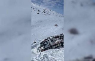 Çekici taşıdığı araç ile şarampole devrildi