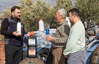 Çiftçiye buzağı kiti ve dezenfektan desteği