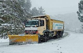 Denizli’de karla mücadele sürüyor