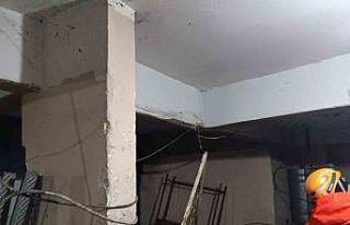 Diyarbakır’da binanın kolonu çatladı, 83 kişi...