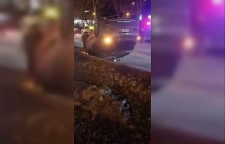 Diyarbakır’da çarpışan araçlardan biri takla...