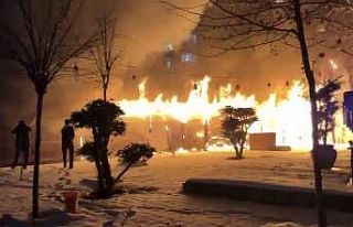 Diyarbakır’da kafede yangın paniği