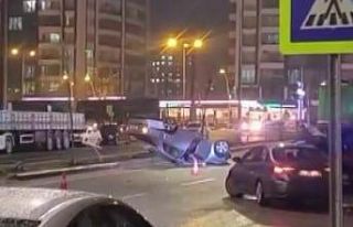 Diyarbakır’da otomobil takla attı: 1 yaralı