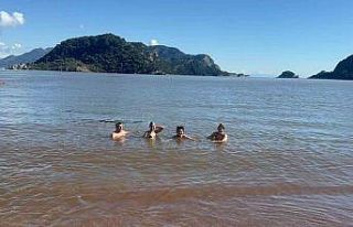 Dün sağanak yağış, bugün deniz keyfi