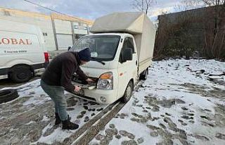 Düzce’de eksi 10 derecede sanayi mesaisi