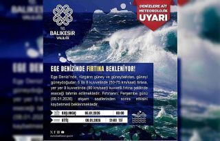 Ege Denizi için fırtına uyarısı