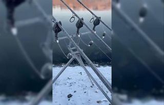 Eksi 22 derecede olta buz tuttu