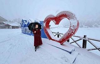 Ergan Dağı’nda kar kartpostallık manzara oluşturdu