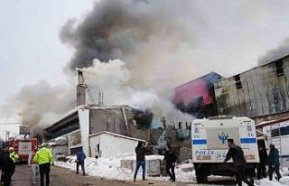 Erzurum’daki mobilya üretimi yapan iş yerinde...