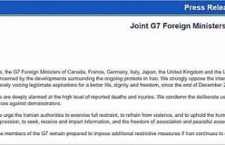 G7 ülkelerinden İran’a kınama: "Muhalefete...