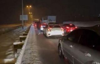 Gaziantep-Kahramanmaraş karayolunda kar esareti