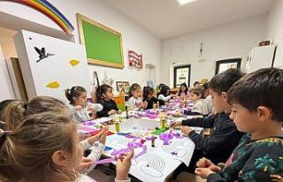 Gökkuşağı Sanat Atölyesi yoğun ilgi gördü