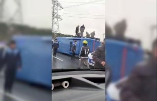 Hasdal yolu Kemerburgaz istikametinde cezaevi aracı...