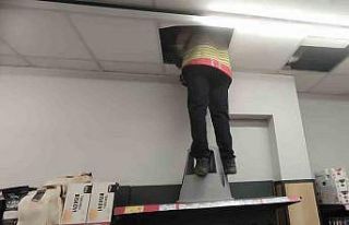 Havalandırma boşluğunda mahsur kalan kediyi itfaiye...