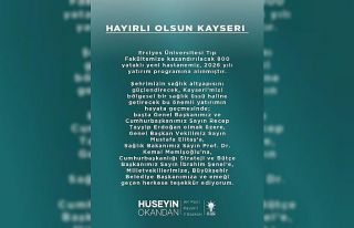 Hüseyin Okandan: "800 yataklı yeni hastanemiz...
