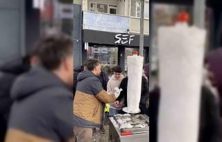İnegöl’de döner ustasından "kardan döner"...