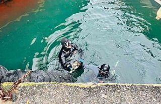 İzmir İtfaiyesi, iskele altında sıkışan kediyi...