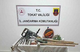 Jandarmadan Tokat’ta kaçak kazı baskını