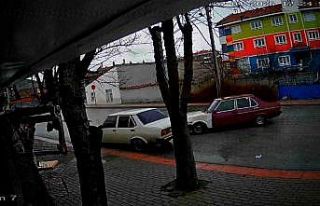 Karaman’da bir sürücünün park halindeki otomobile...