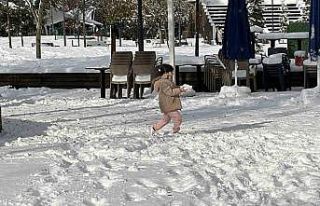 Karın yağışına en çok çocuklar sevindi