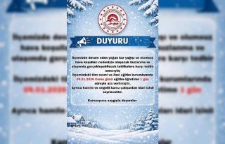 Karlıova’da eğitime 1 gün ara verildi