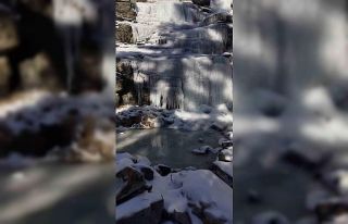 Kaz Dağları’nda görsel şölen; -12 derecede...