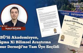 KBÜ’lü akademisyen Sigma Xi’ye kabul edildi