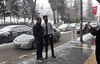 Kilis’e kar yağışı etkili oluyor