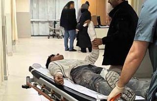 Kırılan cam bileğini kesti