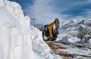 Kırsal mahallelerde karla mücadele devam ediyor