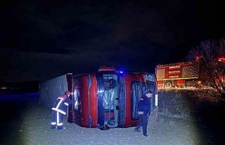 Köpeğe çarpmamak için manevra yaptı, tır şarampole...